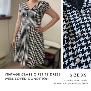 Used - well loved vintage petite dress - Size XS - 2 small stains